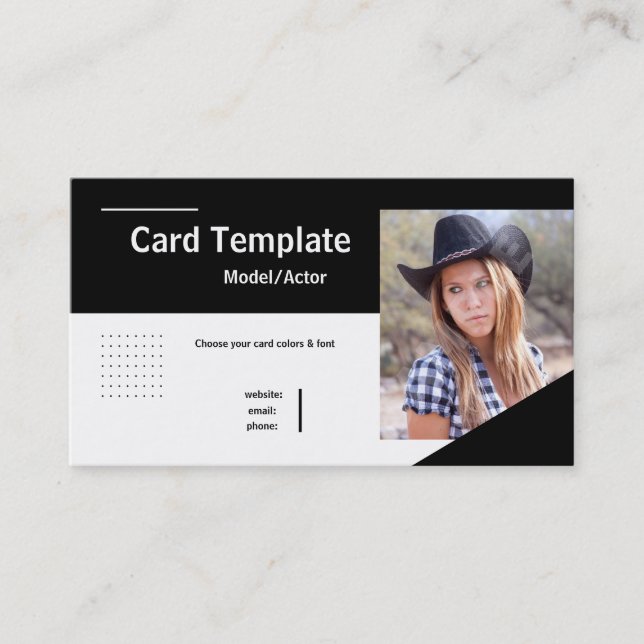 Ator de Captura de Cabeça do Cartão com fotos em A (Frente)