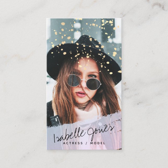 Ator Model Singer Dancer Photo Cartão de visita (Frente)