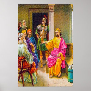 Atos 28:23-31 Paul Preaches na poster de Roma