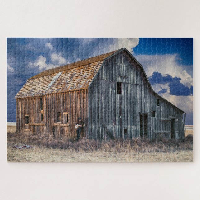 atrás do quebra-cabeça do celeiro (Horizontal)