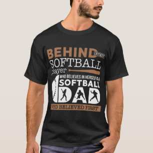 atrás dos t-shirt do pai do softball