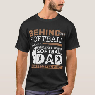 atrás dos t-shirt do pai do softball