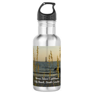 Através Da Garrafa De Água De Aveia Do Mar