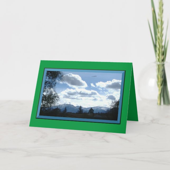 Através do Cartão de Natal das Montanhas (Frente)