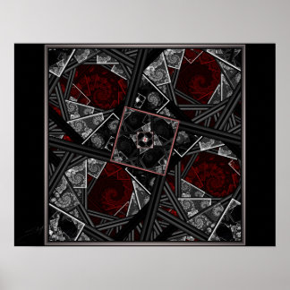 Através do Poster Fractal de Vidro