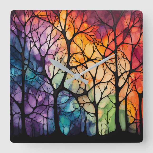 Através do Relógio de Parede das Árvores (Frente)