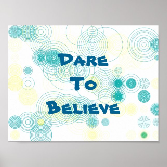 Atrevo-me a acreditar na Poster de arte inspirador (Frente)
