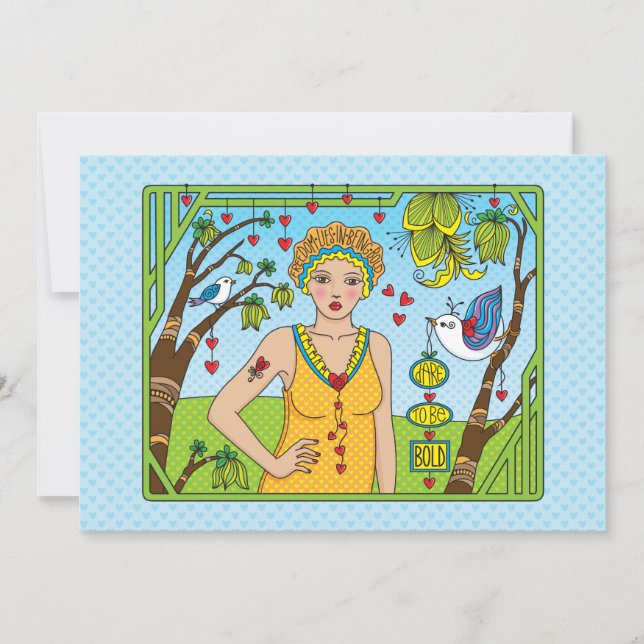 Atrevo-me a ser diferente da placa plana de 7" x 5 (Frente)