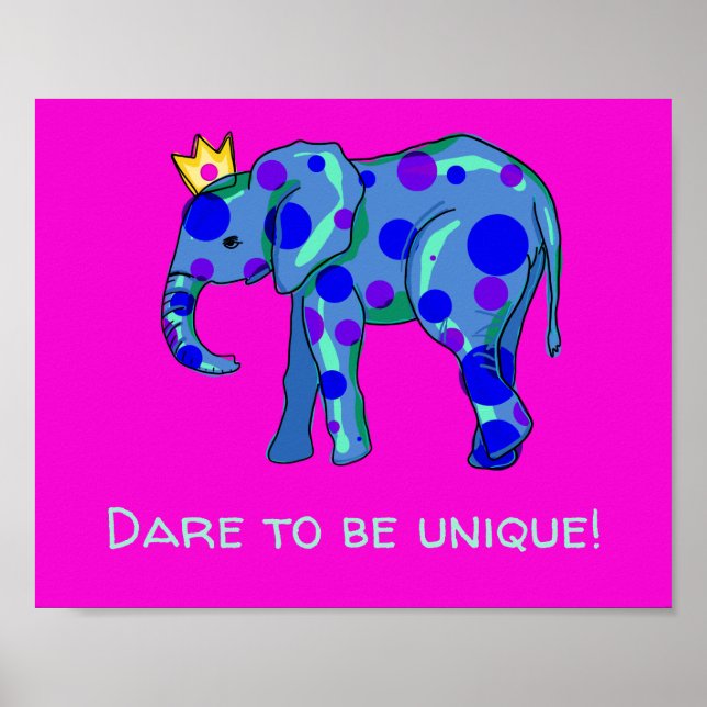Atrevo-se a ser um Poster de elefante único (Frente)