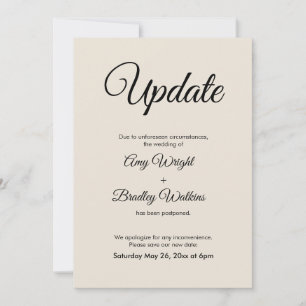 Atualização da Cream Adiada Anúncio de Casament