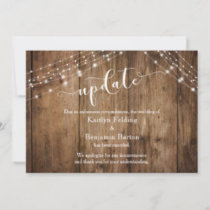Atualizar Casamento Cancelado, Cartão de Madeira R