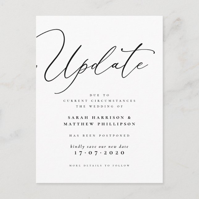 Atualizar Script adiado Anúncio de Casamento (Frente)