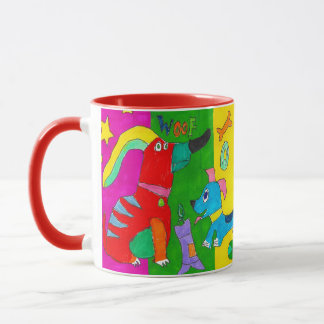 "Au! Au!" Caneca Colorida de Cachorro