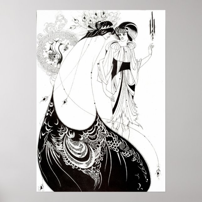 Aubrey Beardsley O Poster De Camisa De Peacock (Frente)