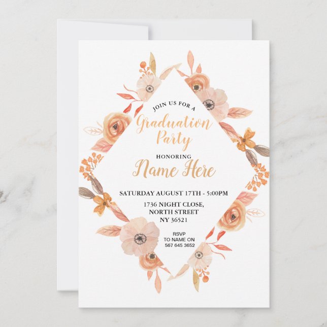 Auburn de outono de outono de convite Bonito da fe (Frente)