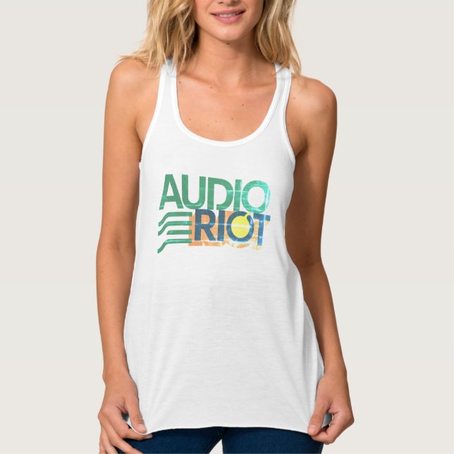 Audio Riot Tank Top Beach Faded (Women's) (Frente)