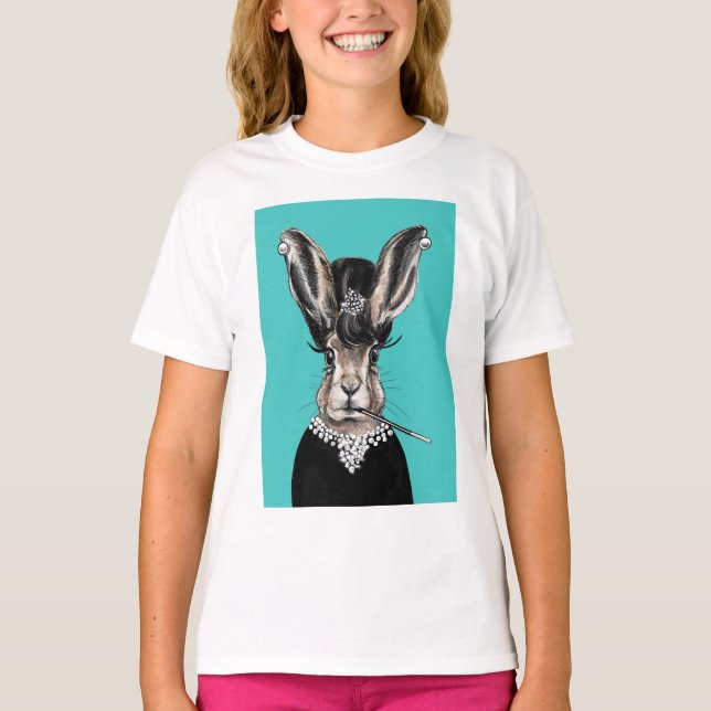 Audrey bunny hare T-Shirt (Frente)