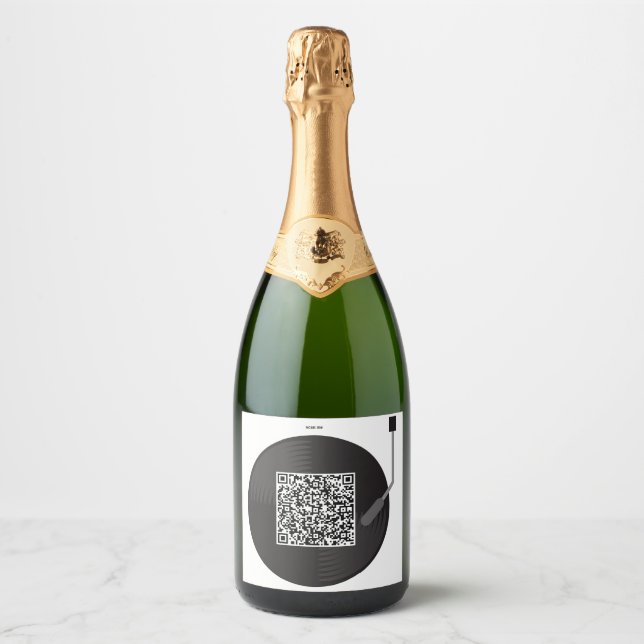 Aufkleber mit personalisierten Song per QR-Code (Frente)