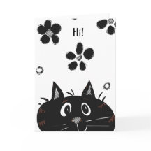 Auge adorável do gato da vaia um cartão a qualquer