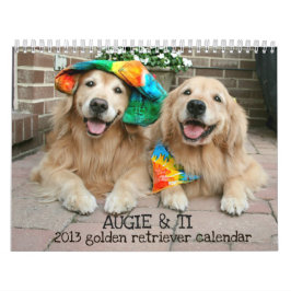 Augie & calendário 2013 do golden retriever do Ti