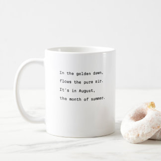 augura do ouro poético de caneca de café