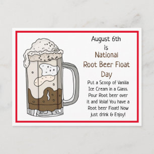 August 6 é Root Beer Float Day Cartão de Receita