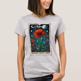 August Birth Mês Flor Poppy T-Shirt