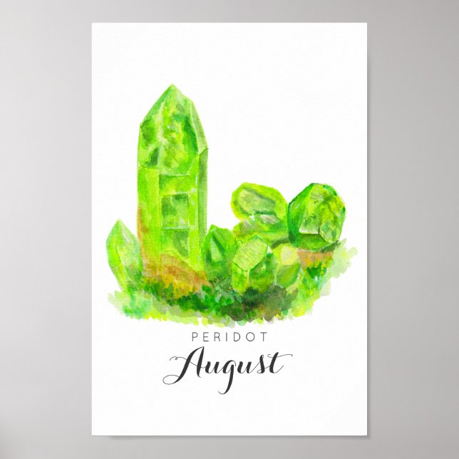 August Birthstone - Peridot Watercolor | POSTER (Frente)