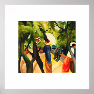 August Macke. Poster das belas artes do "passeio"