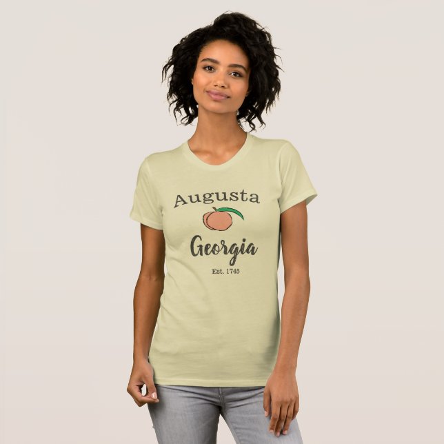 Augusta Georgia Peach T-Shirt para mulheres 2 (Frente Completa)