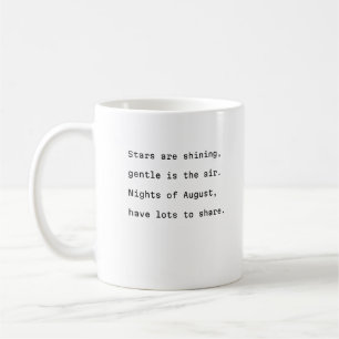 augusto caneca de café tipografia poética estrelas