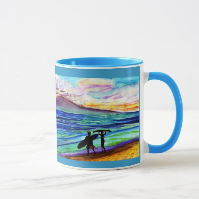 aula de surf à tarde Lahaina Caneca (Direita)