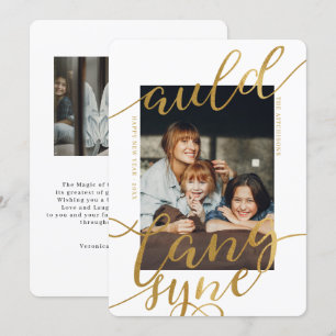 Auld Lang Syne   Cartão com fotos de Caligrafia Gi