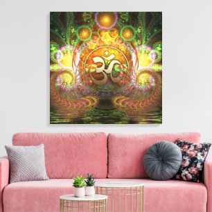 Aum dourado sonha canvas