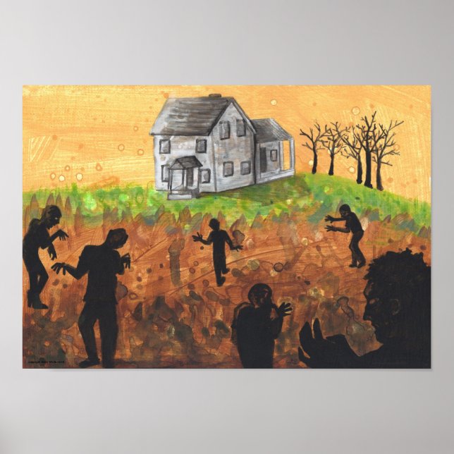 aUma Má Abordagem Zombie + Poster da Fazenda (Frente)