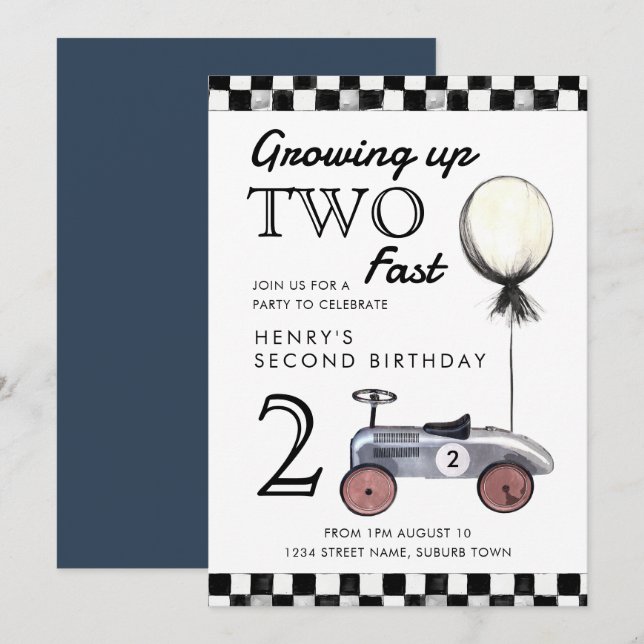 Aumentando dois Marinhos de convite rápido e verme (Frente/Verso)