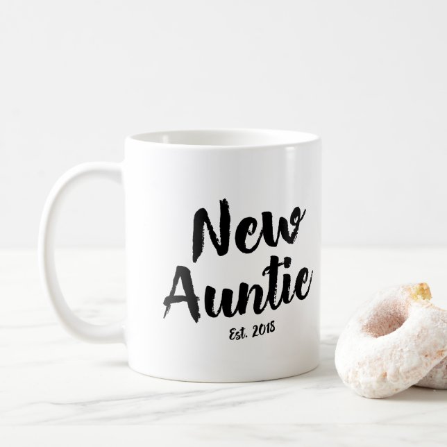 Auntie novo Est. 2018, caneca de café futura da (Com Donut)
