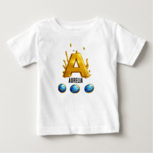AURELIA! Camiseta de bebê adicione seu nome