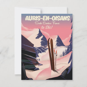 AURIS-EN-OISANS França ski poster