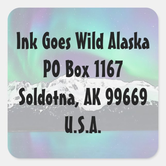 Aurora Borealis - Autocolantes (Frente)