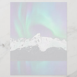 Aurora Borealis - Folha de Papel de 8,5" x 11"