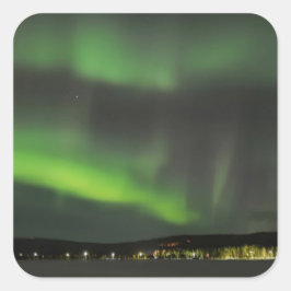 Aurora borealis no autocolante