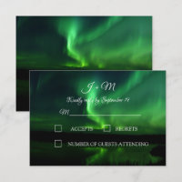 Aurora Borealis Norte Luzes Casadas RSVP