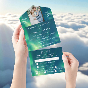 Aurora Borealis Starry Night Stars Foto Casamento