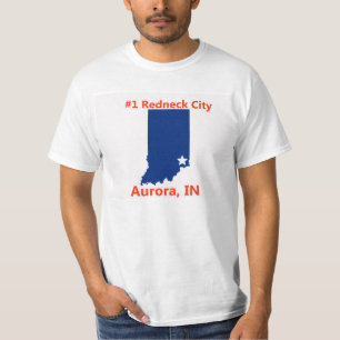 Aurora, camisa dos homens T da cidade do campónio