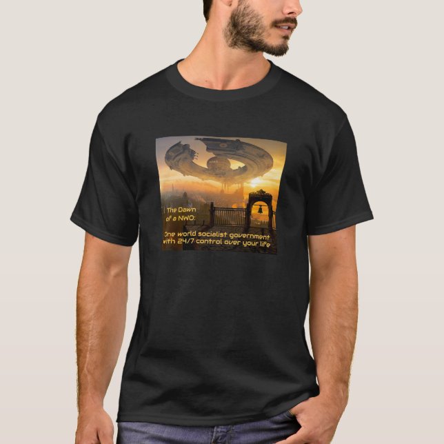 Aurora de um T-Shirt NWO (escuro) (Frente)
