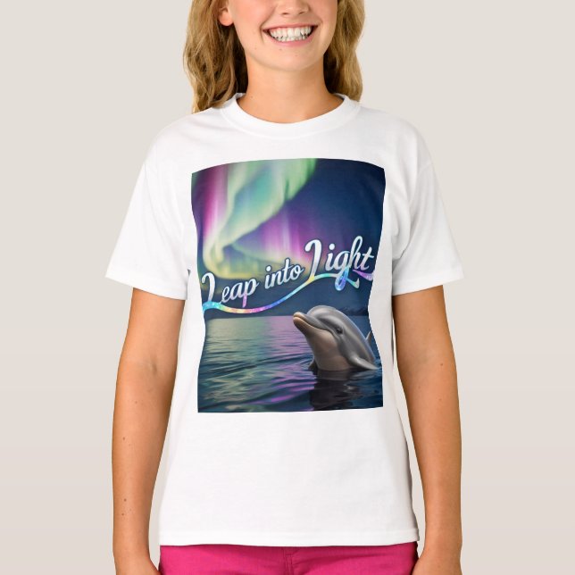 Aurora Dolphin: Salta Para A Camisa Leve .T (Frente)
