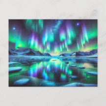 Aurora Nightscape - Cartão postal