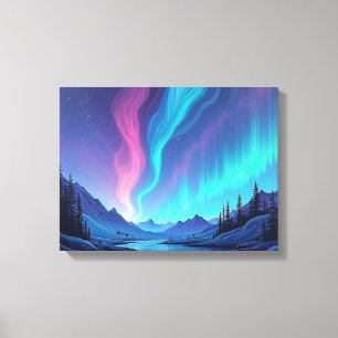 Aurora Tide – Canvas de Arte Fluido Premium 16"x12