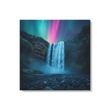 Aurora Waterfall Canvas - Impressão de natureza mí